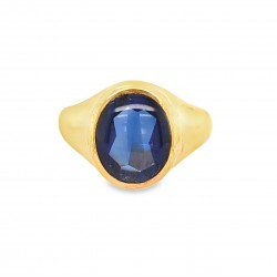 Pre Owned 9ct Sapphire Signet Ring ZX938